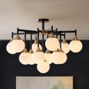 Loft Industry Modern - Finland Black Down Chandelier